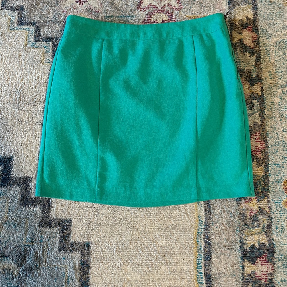 Forever 21 Turquoise Side Zip Mini Skirt
